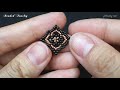 LV beaded stud earrings. How to make beaded earring