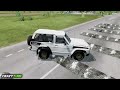 محاكي الحوادث | تحدي 100 مطب 🚙🚧  cars vs 100 speed bumps | BeamNG drive