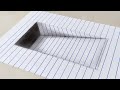 Anamorphic art || 3d  illusion drawing on paper for beginners - drawing a ramp