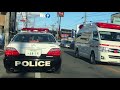 模範的対応!!緊急車両に道を譲るパトカーの神対応!! #緊急走行  #覆面パトカー  #警察24時  #パトカー  #白バイ