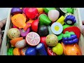 Satisfying Video ASMR | How to Cutting Fruits  and Vegetables Colorful | Wooden & Plastic ASMR