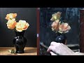 Peach Roses - Full Oil Painting Demonstration