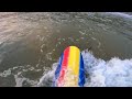 SURFING GLASSY CALIFORNIA WAVES AT SUNSET (RAW POV)