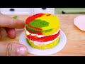 Sky Rainbow Cake  ☁️🌈 So Tasty Miniature Buttercream Rainbow Cake Decorating 🌞 Mini Cakes Baking