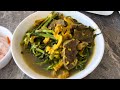 Today mom cook sour soup cow stomachach with water spinach