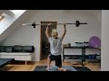 Barbell getup exercise - double Turkish getup