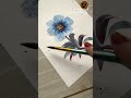 EASY !!! How to draw watercolour flower using round brush | step by step | simple technique