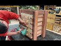 Creative Wooden Interior Design Project // Wooden Cabinet With Unique Smart Design Drawer Rails