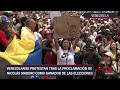 Protestan en Venezuela tras proclamar el régimen como ganador a Maduro