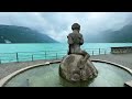 Refreshing summer rain in Brienz, Switzerland 🇨🇭 Swiss village 4K