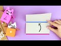 Origami Jumping Paper Cat in Box | DIY Fidget toy
