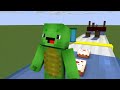 JJ Grass Wood Elemental and Mikey Water Ice Element Challenge - Maizen Minecraft Animation