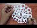 How to Make pretty & cool Paper Snowflakes। paper cutting flowers