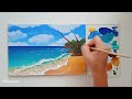 Tropical island / Acrylic Painting for Beginners