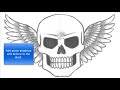 How to Draw a Skull with Wings (Part 1 of 2)
