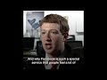 Mark Zuckerberg about selling Facebook users data.