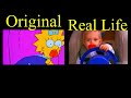 Original V.S. Real Life Comparison - The Simpsons Intro
