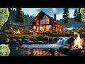 Relaxing Music: Stress Relief, Cottage Ambiance, Bonfire, River Sounds, Sleep Blissfully  #VOL2