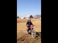 Bryce's first time on a dirt bike