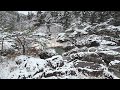 The beautiful sound of water in Yongchu Valley in the cold winter full of white snow