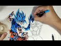 COMO DIBUJAR A GOKU Y VEGETA SSJ BLUE PASO A PASO