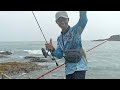 tempat mancing pinggiran pantai Pulo Manuk Sawarna Bayah || spot gacor banyak tarikan ikan