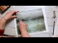Monotype printing with a gel press: abstract landscape with a gelli plate