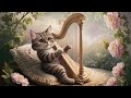 Relaxing and soothing cat chill #harp music 【Healing, Relaxing, Sleeping, Stress relieving】
