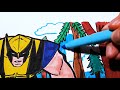 X-Men Wolverine Coloring Pages for Kids | Marvel Superheroes Coloring Book | How to Draw Wolverine