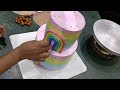 So Beautiful So Elegant Rainbow Theme Birthday Cake | First Birthday Cake With Rainbow Design
