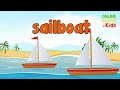 Water Transportation | Educational Videos | Learn English - Talking Flashcards| ESL Games