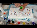 This is an AMAZINGLY EASY  abstract flower painting using metallic paint and a silicone brush. #375
