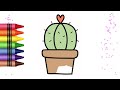 Drawing A Cute Cactus In 8 Minutes 🌵 Easy Tutorial for kids