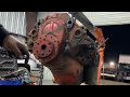 Tearing down an old stuck chevy 327 engine.