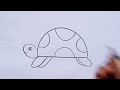 how to draw tortoise drawing easy step by step@Kids Drawing Talent