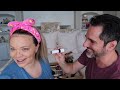 HUSBAND DOES MY MAKEUP!