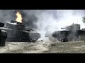 Tiger tanks vs Churchill tanks. cinematic