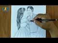 Romantic Couple drawing | How to draw Romantic Couple | pencil sketch drawing