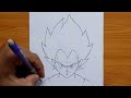 how to draw Vegeta | Vegeta step by step | Easy For Beginners Tutorial