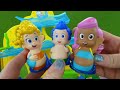Bubble Guppies Toys Shopping at Bubbletucky Market with Deema Gil Molly Clambulance School Bus Toys!