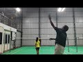 Eric's Badminton Training (Foot Work and More)  1 vs 2 Players.