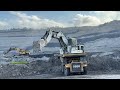 Liebherr 9350 & Komatsu Pc 2000 || Excavator Loading Hd 785-7 Komatsu Trucks ~ megamining