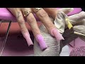 LONG DUCK NAILS 🩷| HOW TO SHAPE DUCK NAILS + ACRYLIC NAIL TUTORIAL