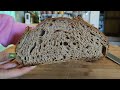 Whole Wheat sourdough bread|Open crumb|100% Whole Wheat