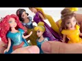Satisfying Video I How to make Glossy Lolipops in to Rainbow Pool with Disney Princess Cutting ASMR