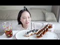 Different Kinds of Cream Kkwabaegi Real Sound Mukbang🥖✨Desserts Eating Show ASMR :D