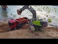 How to operate an excavator mini Huina 1593 RC - Road Construction worker | Road RC Construction #15