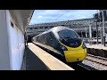 350249/350244 leaves P2 and 390127 arrives on P3, London Euston (Greater London) (29/06/2024)