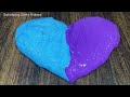 BLUE vs PURPLE I Mixing random into Glossy Slime I  Relaxing slime videos#part2