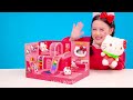 DIY Hello Kitty House with Rainbow Slide, Slime Pool and Recycled Toy Mini Bags 🐱 Satisfying DIY